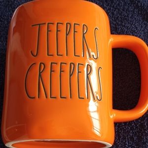 NWT Rae Dunn Jeepers Creepers Orange Mug